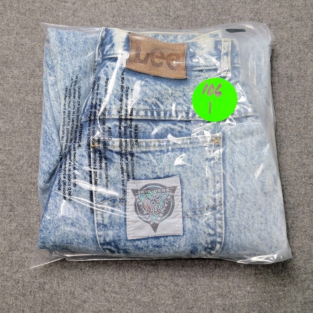 Lee Jeans Womens Sz 8 Med Vtg 80s Acid Wash High Waist Mom Skyriders USA Denim - Picture 12 of 12
